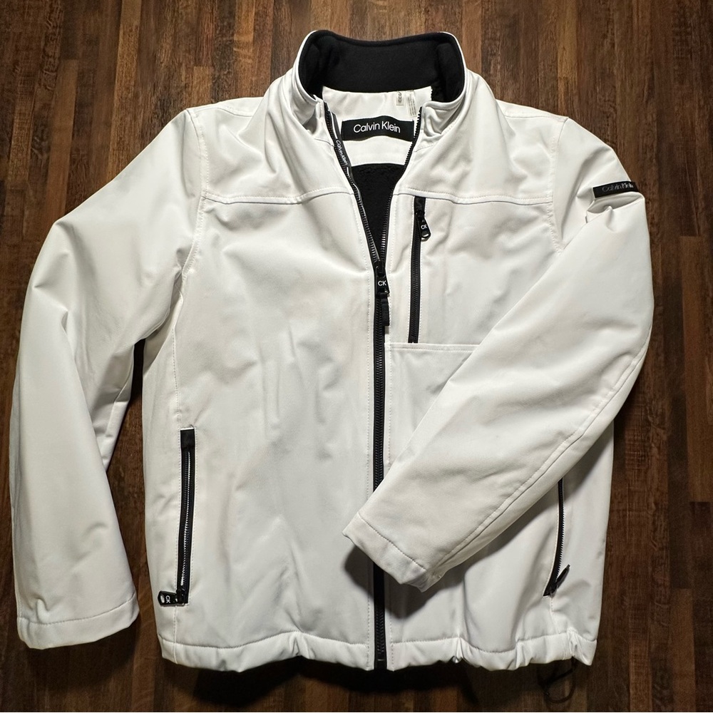 Calvin Klein White and Black Jacket